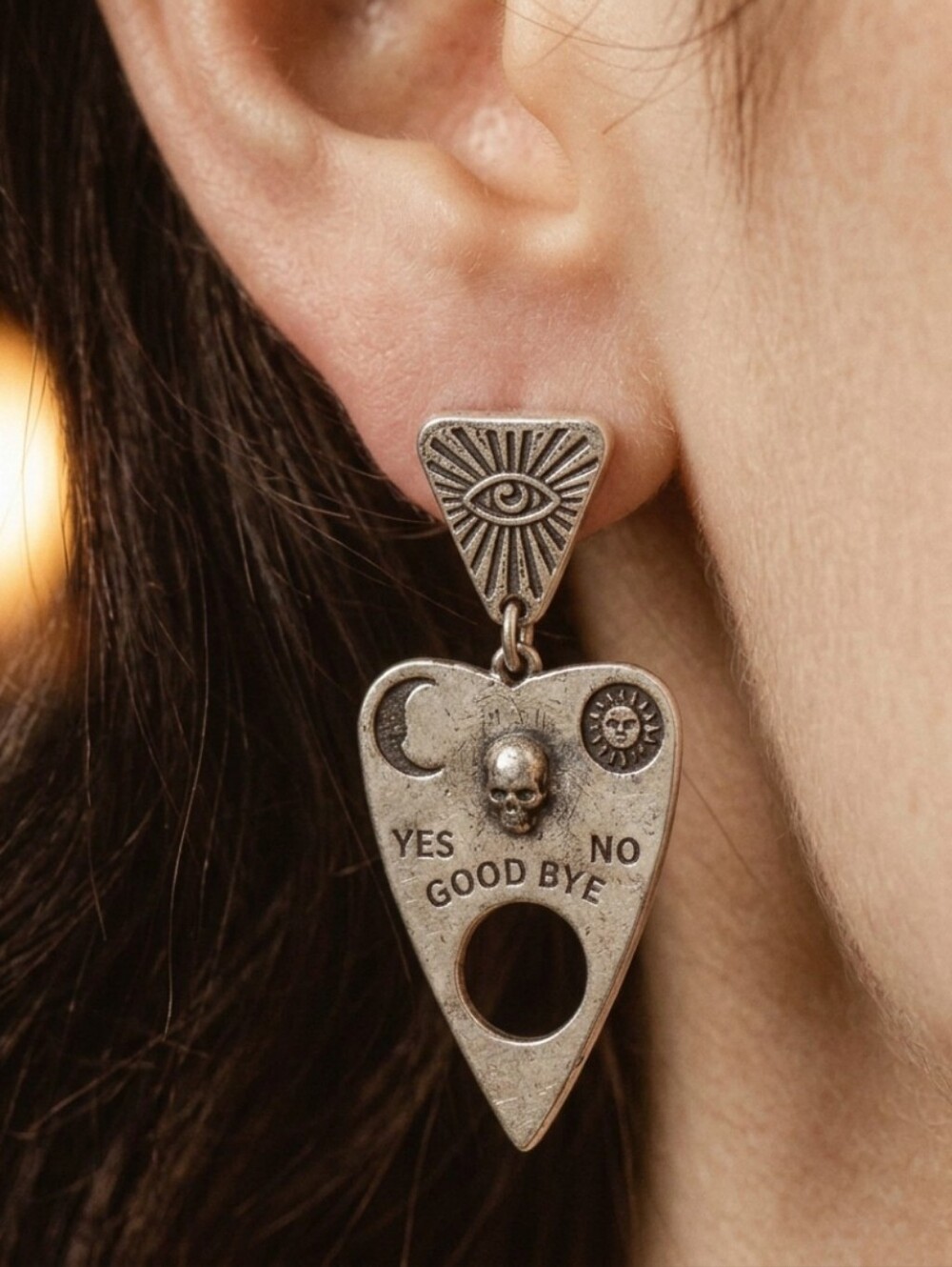 MODCLOTH OUIJA PIECE DISTRESSED EARRINGS